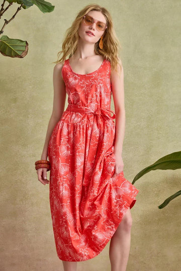 POPLIN MAXI YOKE DRESS