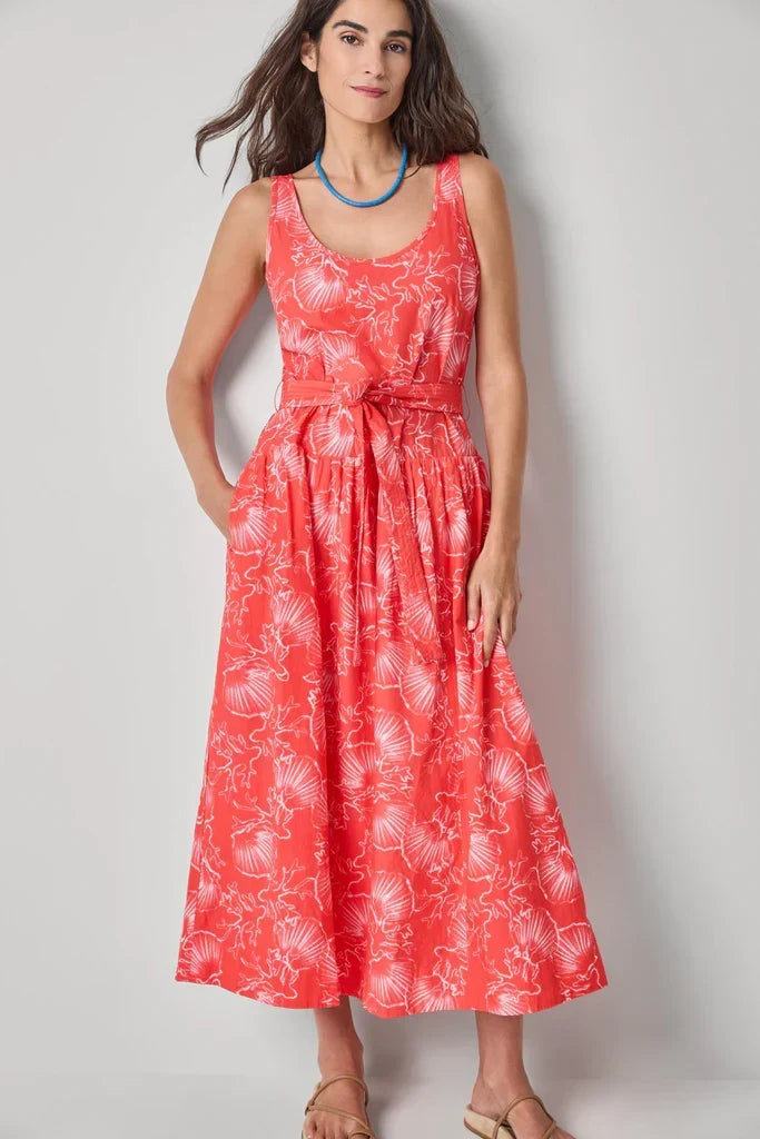 POPLIN MAXI YOKE DRESS