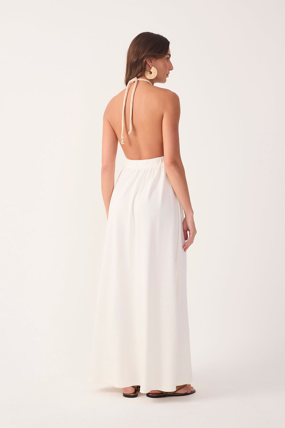 OFF-WHITE SUNSET CROCHET MAXI DRESS