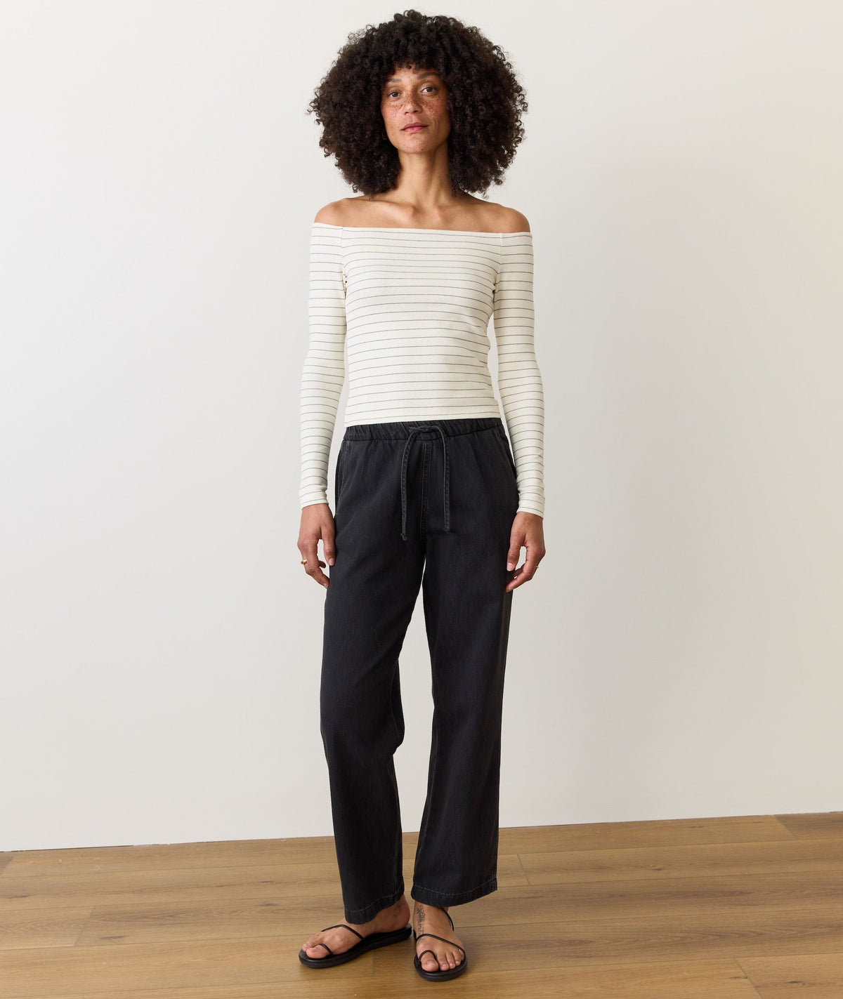 Drawstring Denim Pant