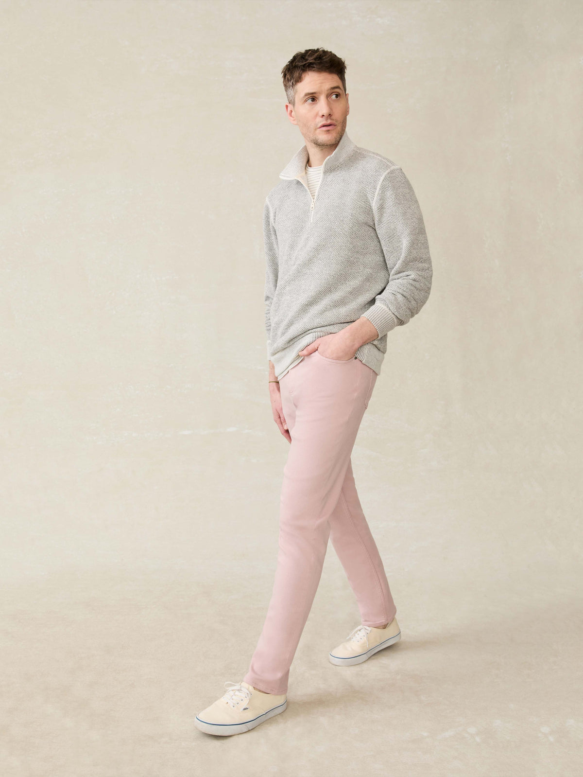 Stretch Terry 5-Pocket - Spring Quartz