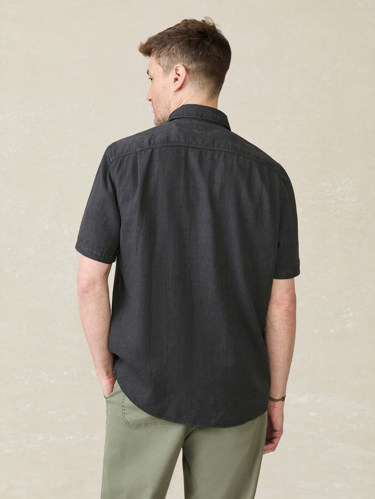 Short-Sleeve Tried and True Chambray Shirt - Durango Black