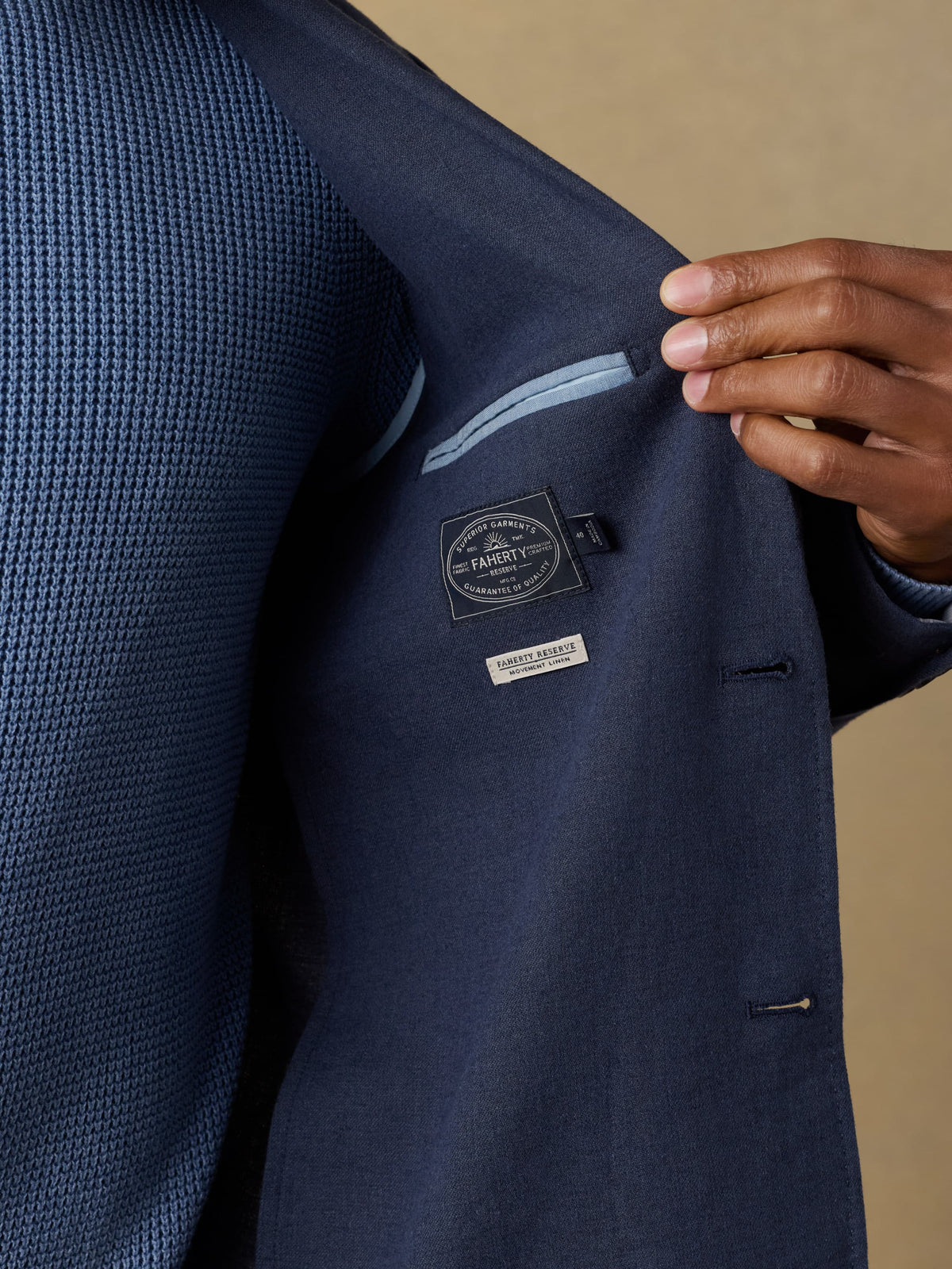 Movement Linen Blazer - Deep Sea Navy
