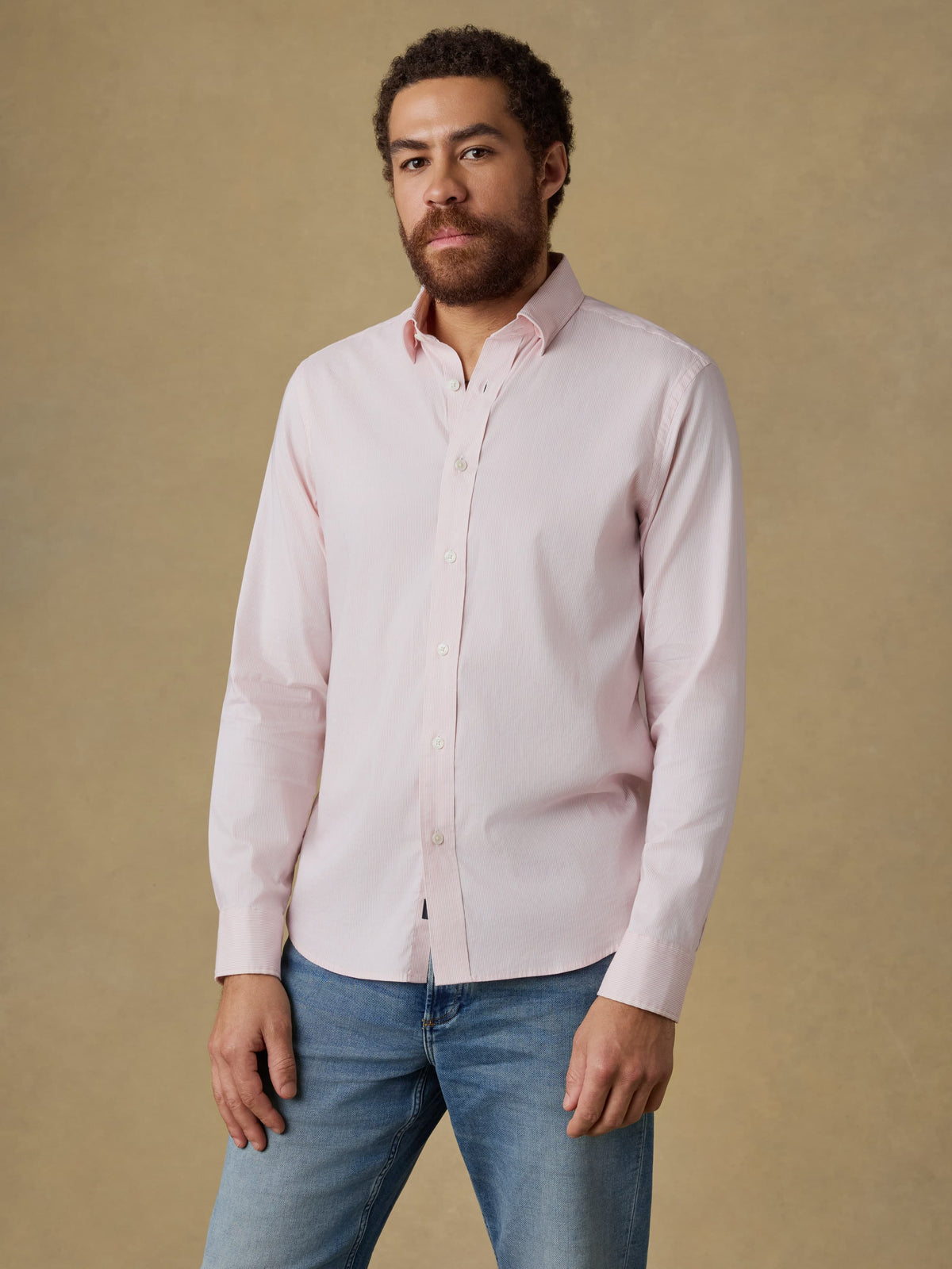 The Movement Shirt - Faded Rose Stripe