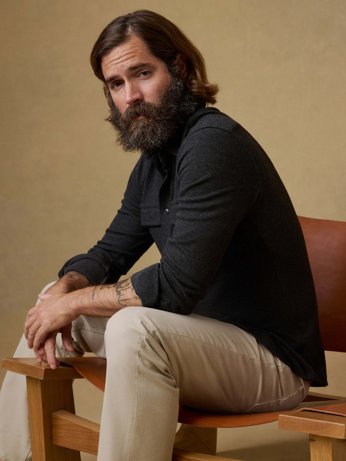 Legend Sweater Shirt - Heathered Black Twill