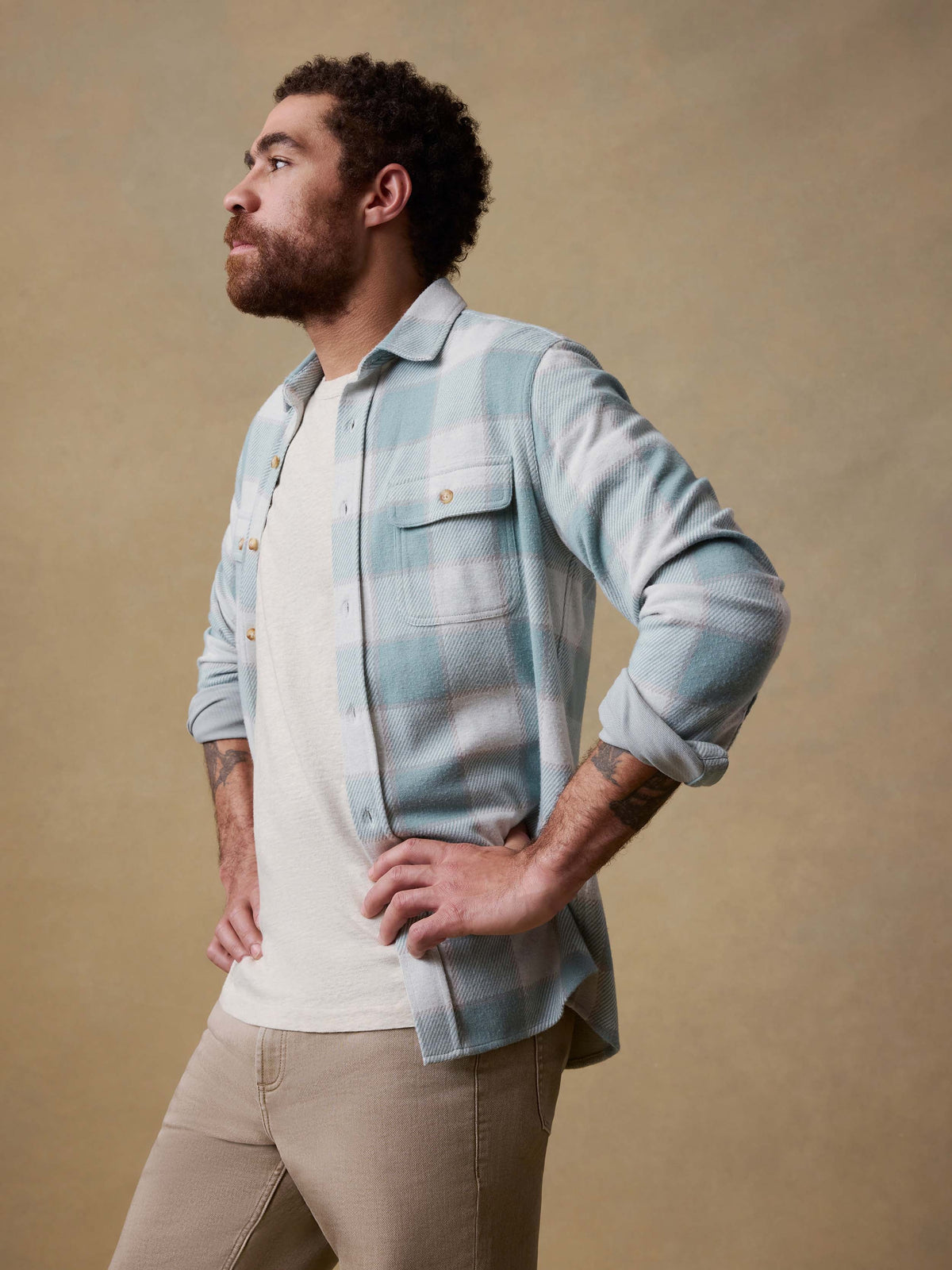 Legend Sweater Shirt - Island Sage Plaid