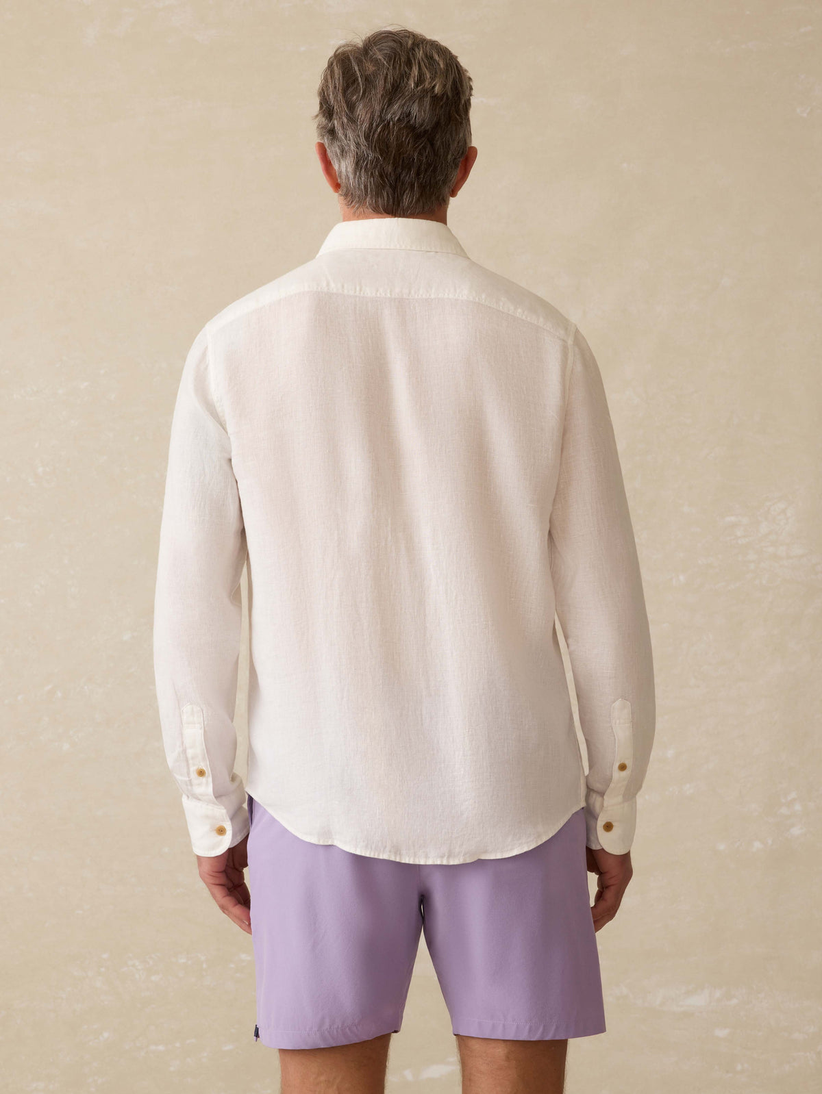 Irish Linen Safari Shirt - White