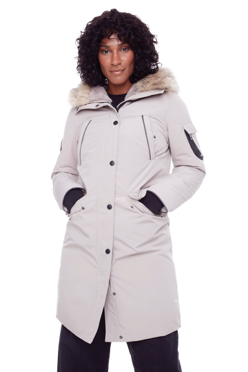 LAURENTIAN | WOMEN'S VEGAN DOWN (RECYCLED) LONG PARKA, TAUPE