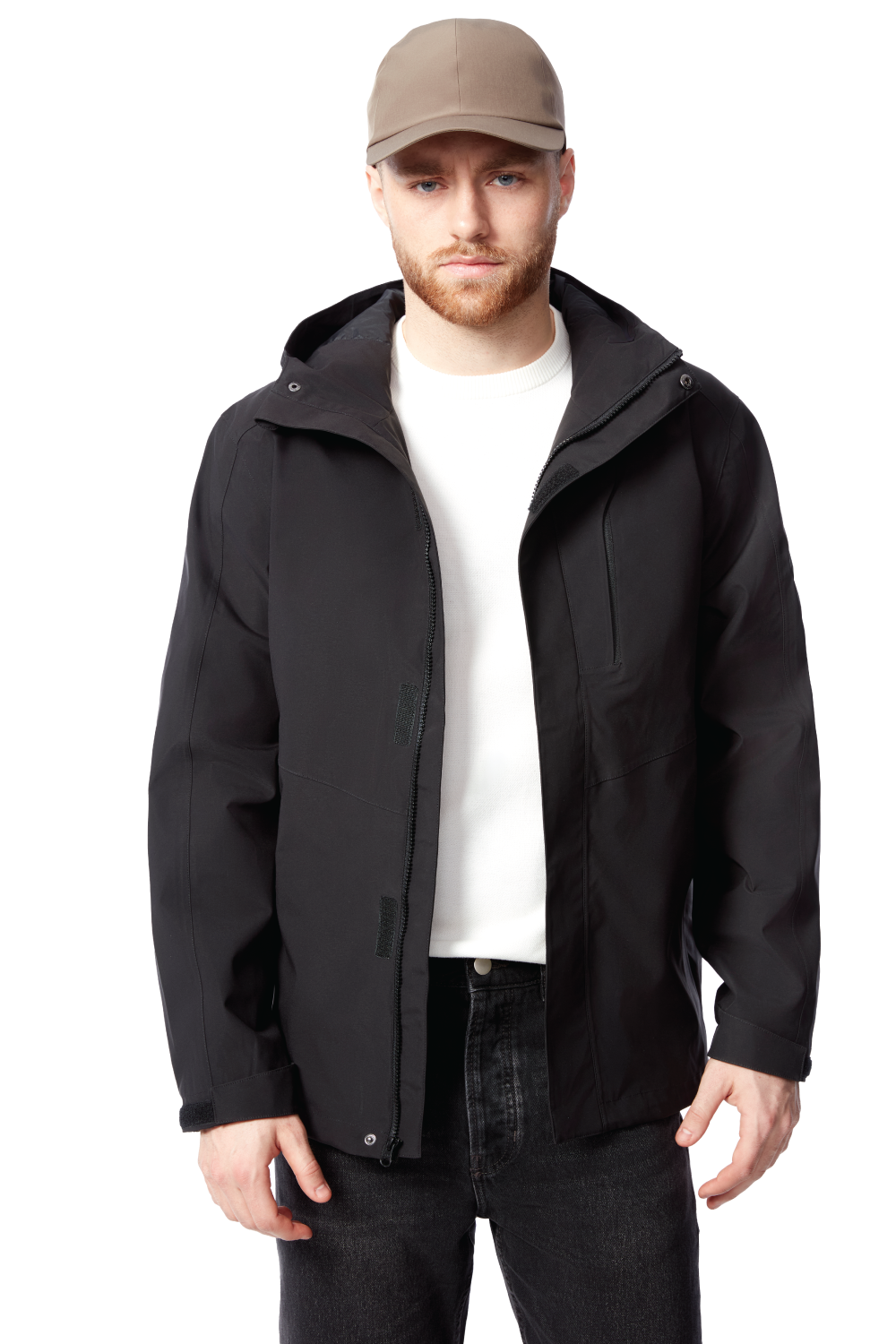 HUDSON | MEN'S RAIN JACKET, BLACK