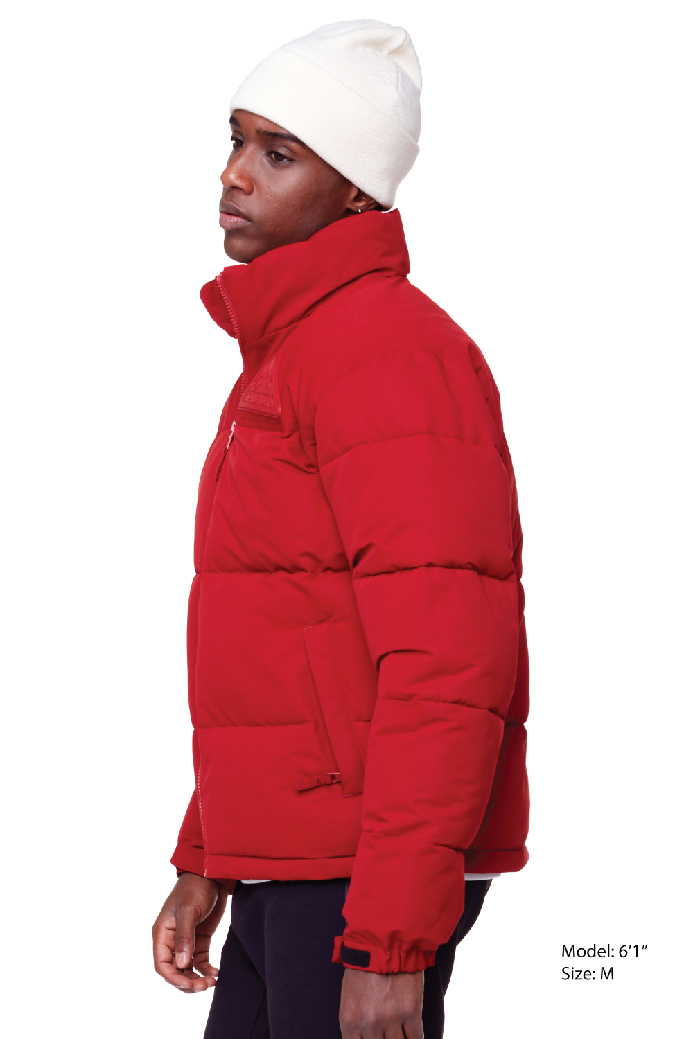 TUKTUT | MEN'S VEGAN DOWN (RECYCLED) PUFFER JACKET, DEEP RED
