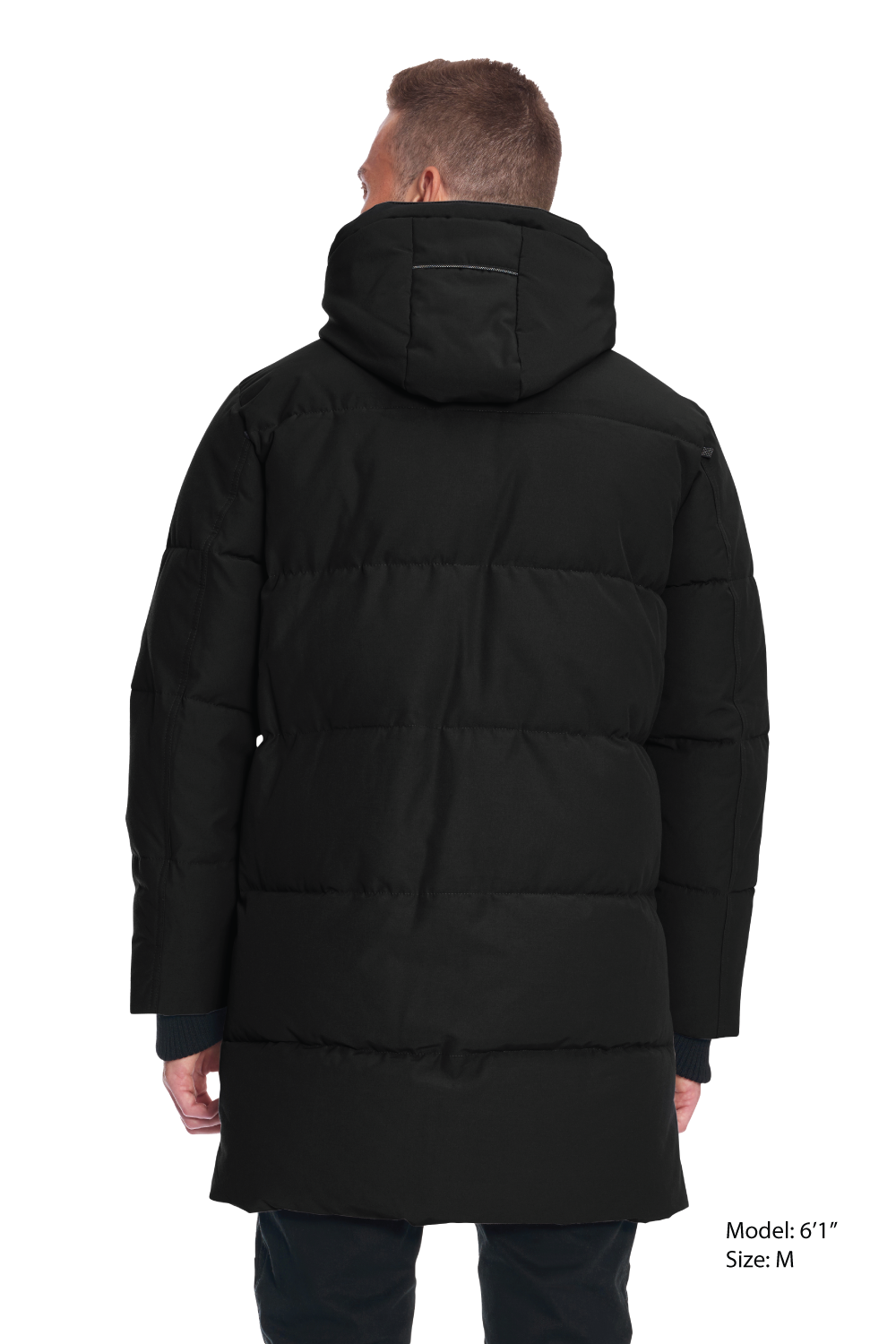JASPER | MEN'S VEGAN DOWN (RECYCLED) PUFFER COAT, BLACK