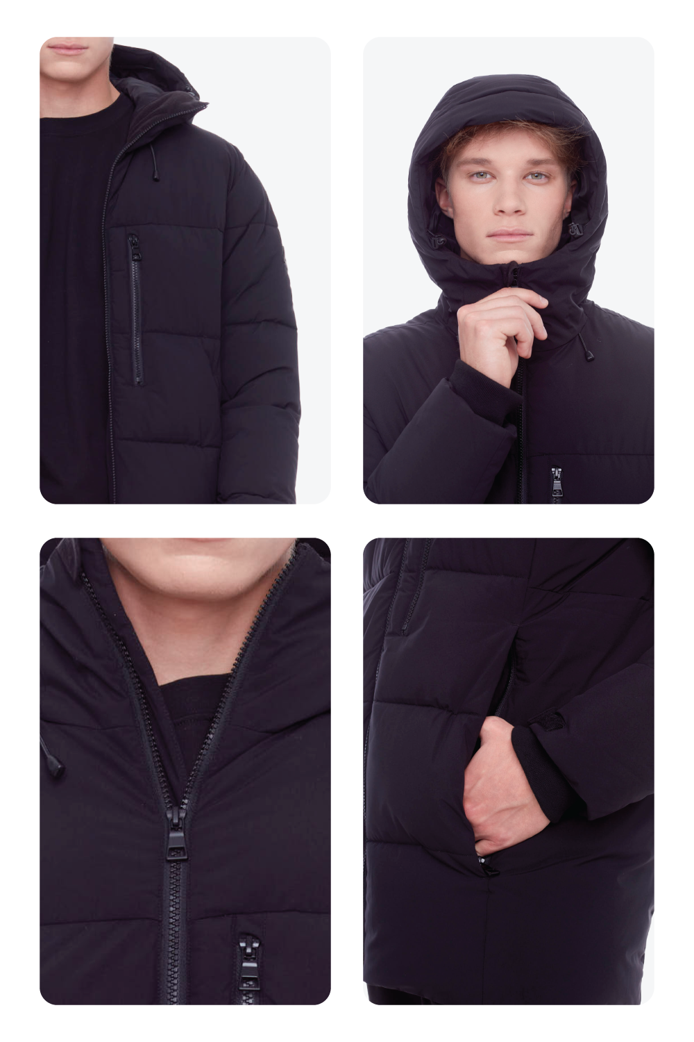 BANFF | MEN'S VEGAN DOWN (RECYCLED) PUFFER JACKET, BLACK