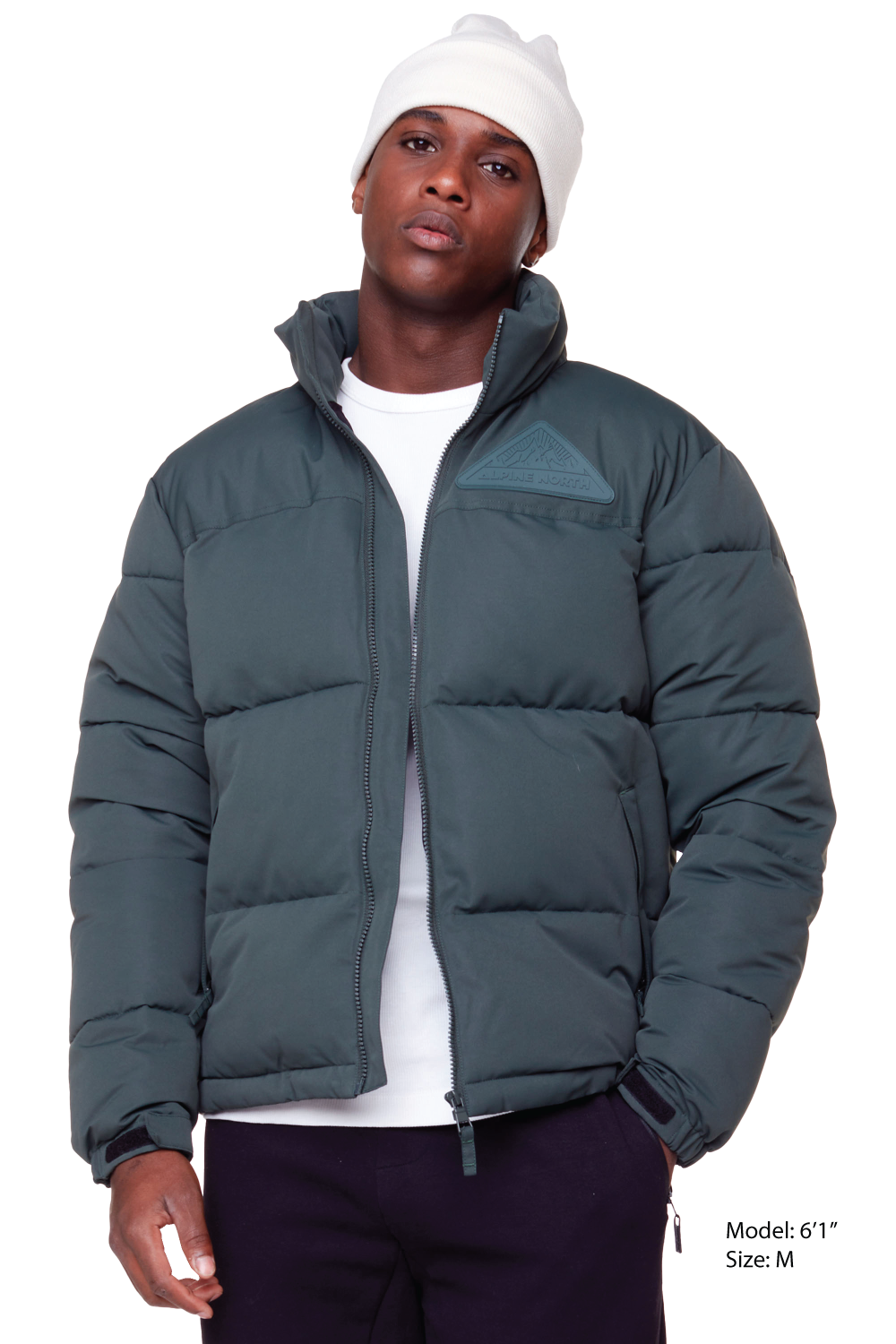 TUKTUT | MEN'S VEGAN DOWN (RECYCLED) PUFFER JACKET, FOREST GREEN