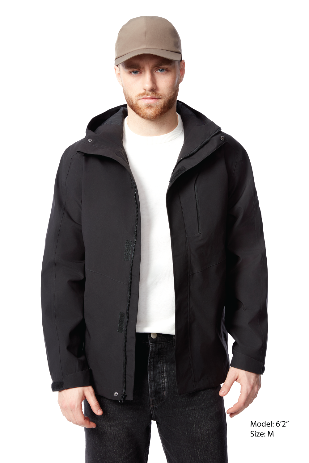HUDSON | MEN'S RAIN JACKET, BLACK