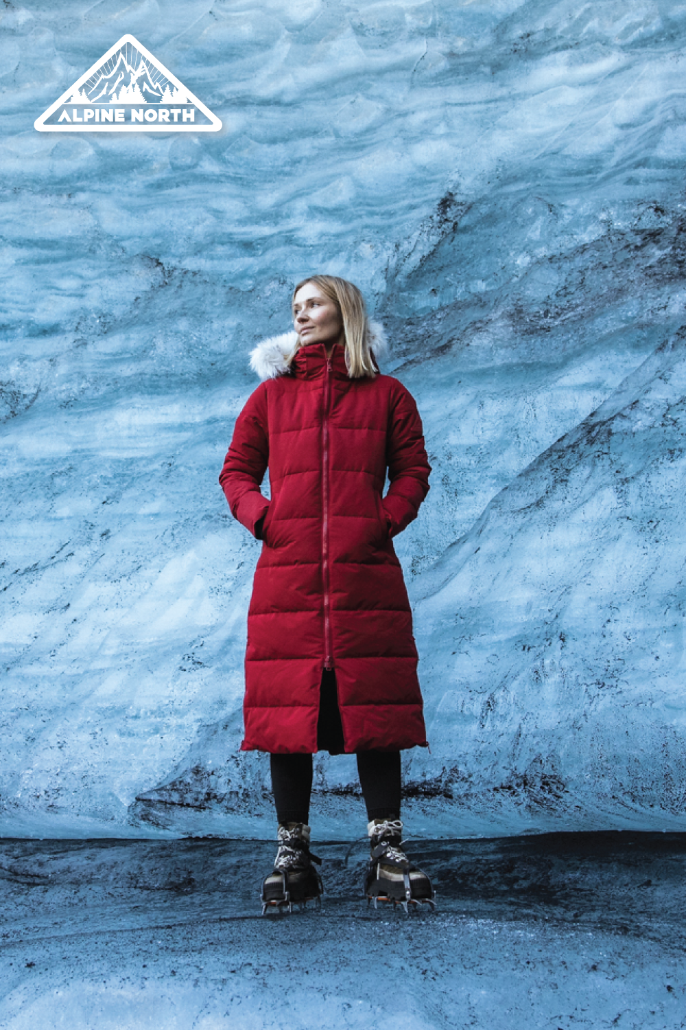 KLUANE | WOMEN'S VEGAN DOWN (RECYCLED) ULTRA LONG LENGTH PARKA, BLACK