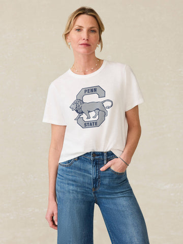 Penn State Sunwashed Regenerative Tee - White