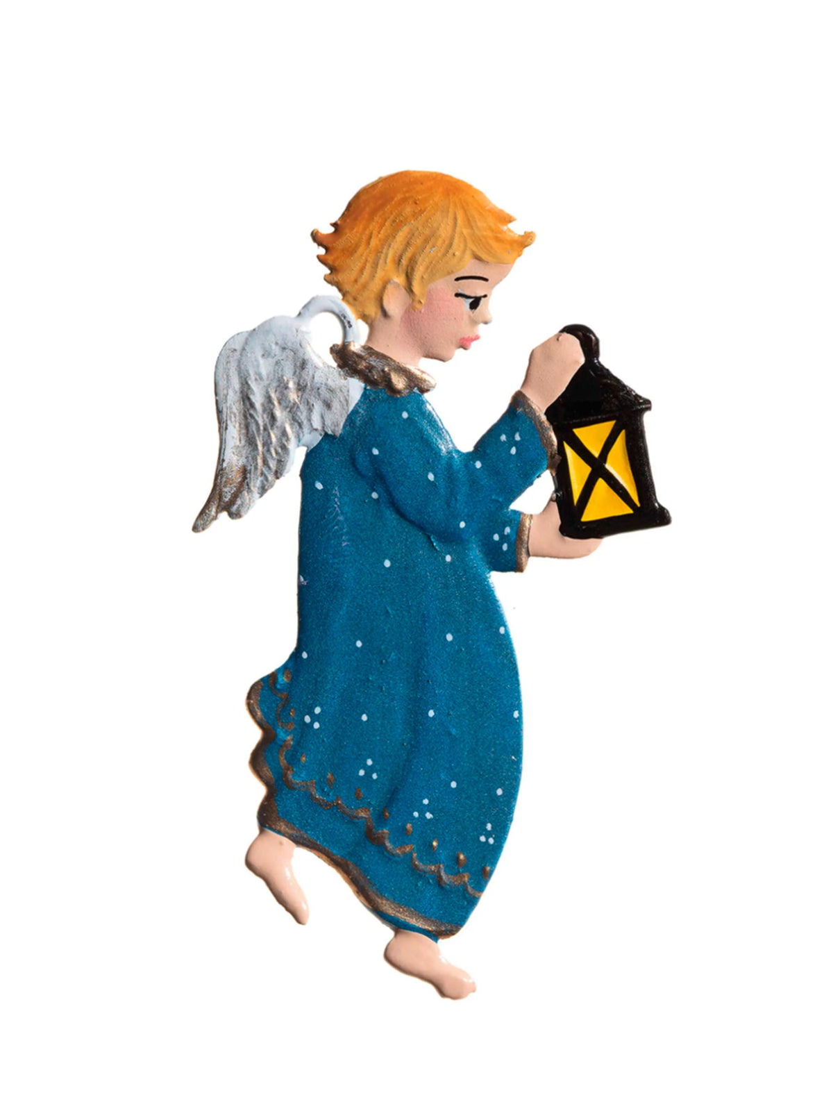 Wilhelm Schweizer Pewter Angel with Lantern Ornament