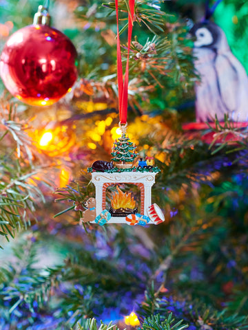 Wilhelm Schweizer Pewter Cozy Fireplace Ornament