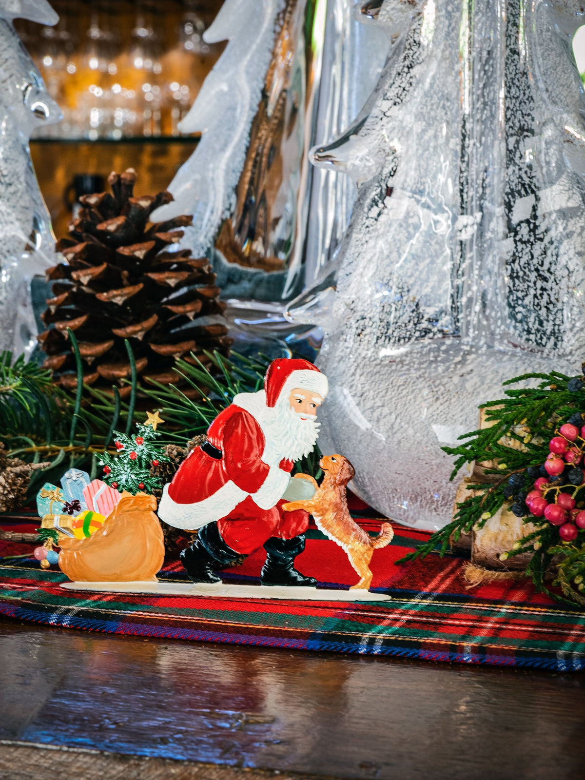 Wilhelm Schweizer Pewter Santa's Faithful Friend