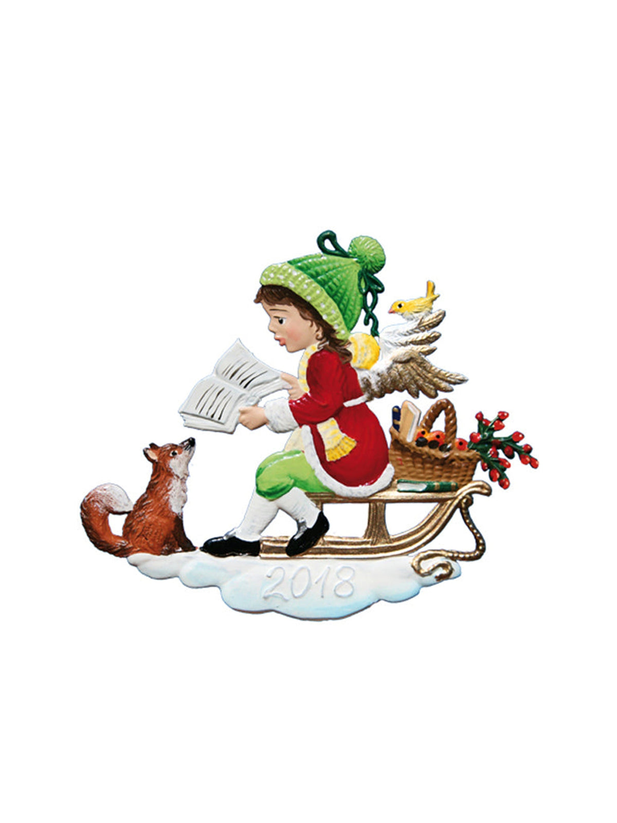 Wilhelm Schweizer Pewter Storyteller Angel Ornament