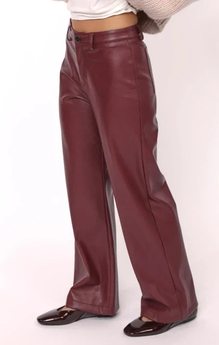NIGHT VISION FAUX LEATHER PANTS