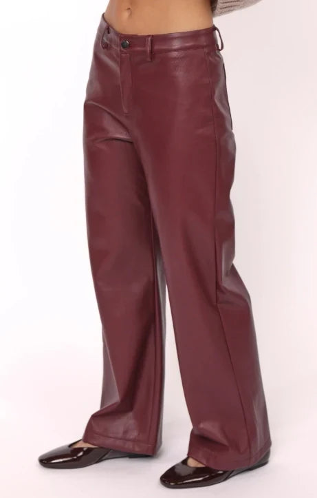 NIGHT VISION FAUX LEATHER PANTS