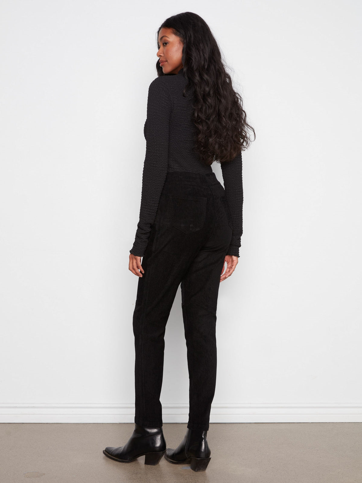 Corduroy Jogger Pants - Black