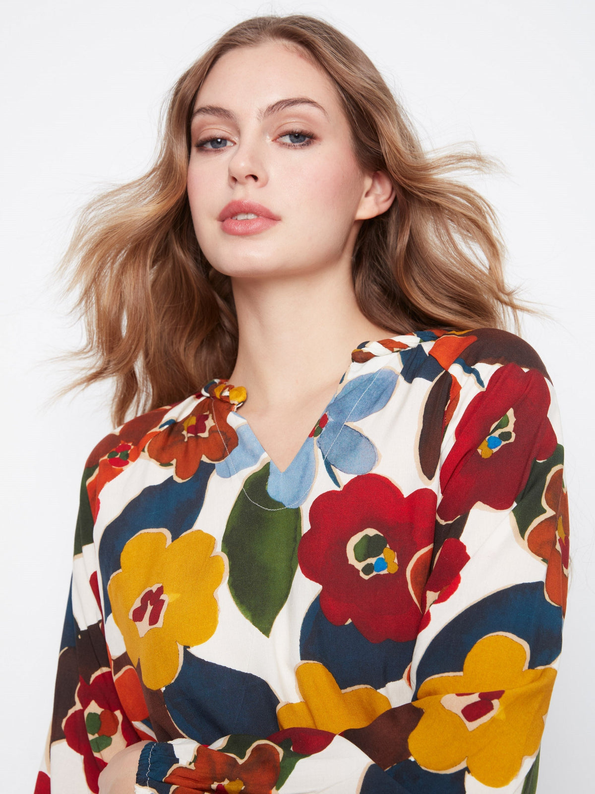 Printed Popover Blouse - Jazzy