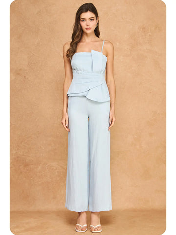 HIGH-WAISTED WIDE LEG TROUSERS
