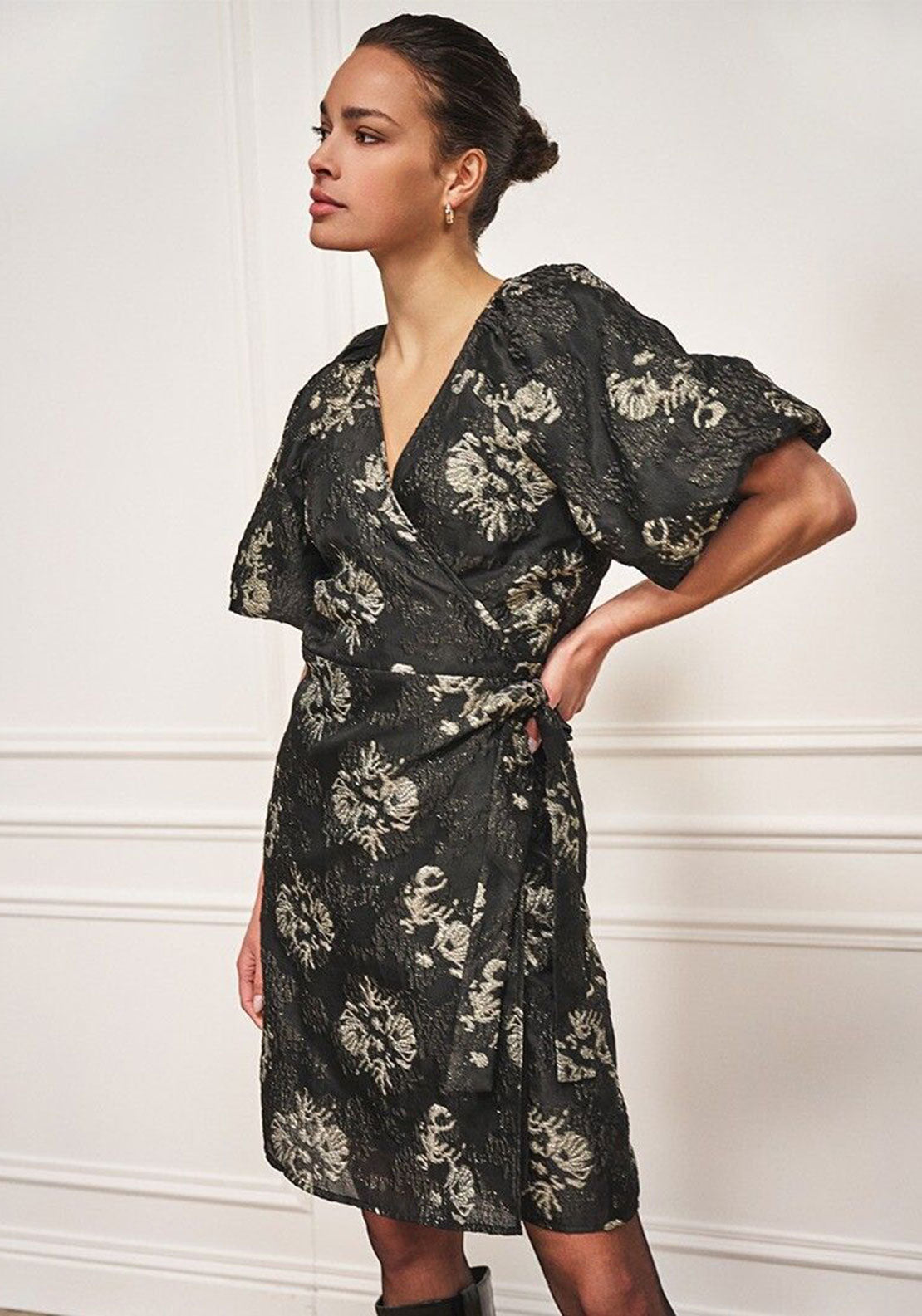 DRESS JACQUARD PUFF