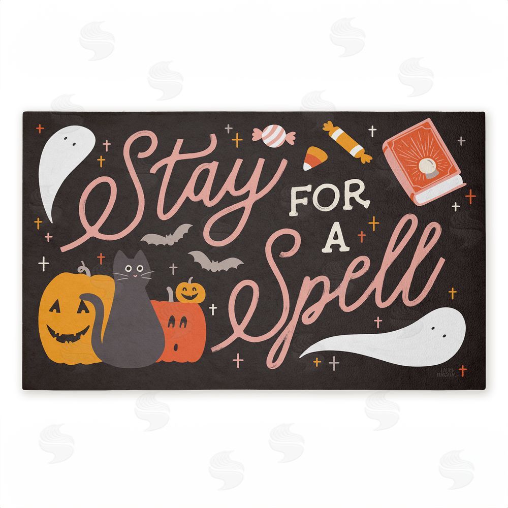 Laura Marshall | Stay for Spell Halloween Welcome Non-Woven Door Mat