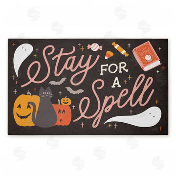 Laura Marshall | Stay for Spell Halloween Welcome Non-Woven Door Mat