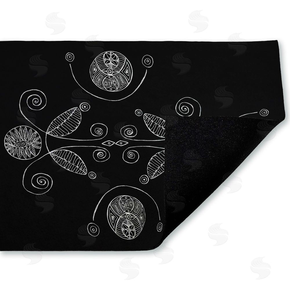 El Perkin | Minimal Elementals on Black Non-Woven Door Mat