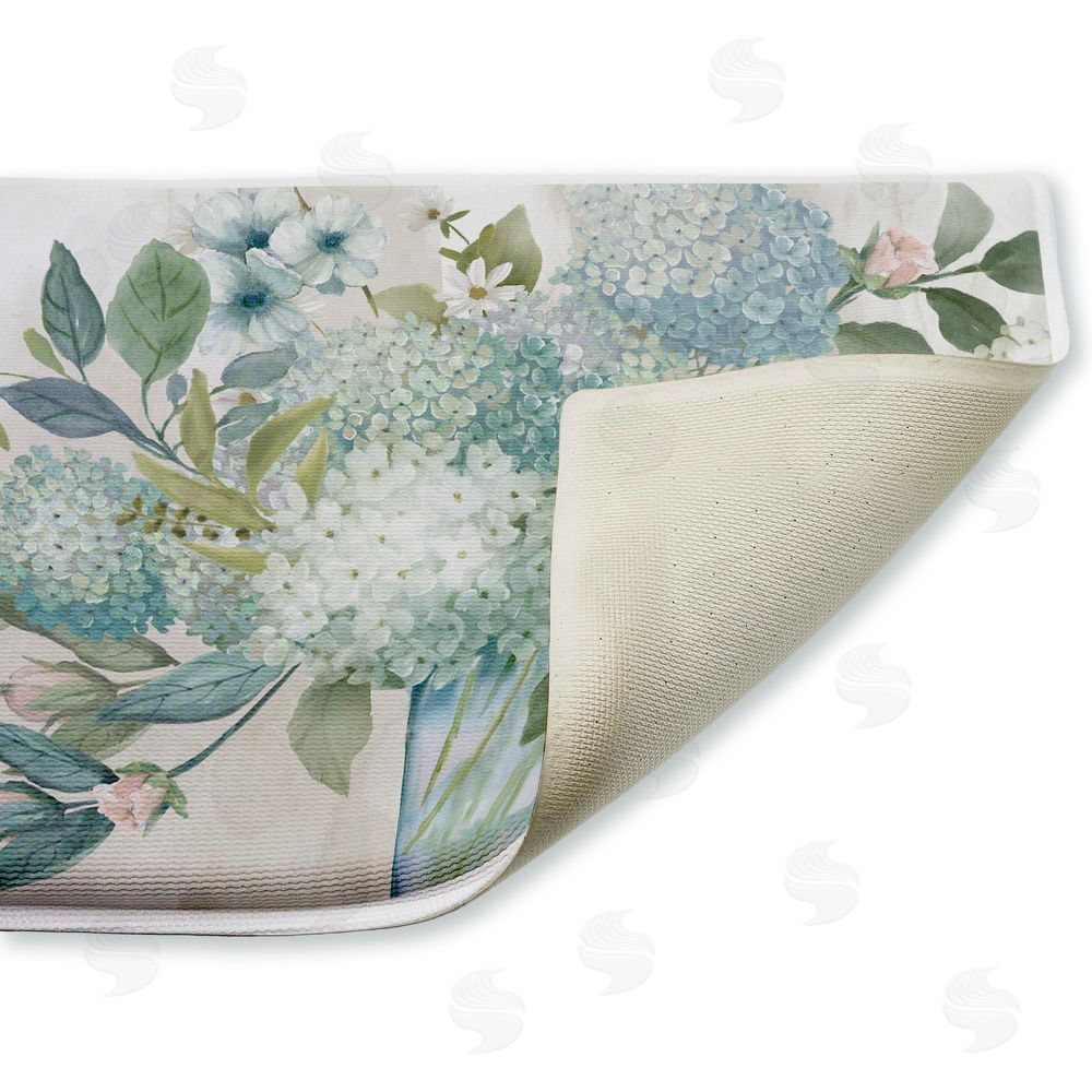 Nan | Blue Hydrangeas Galore Plush Bath Mat