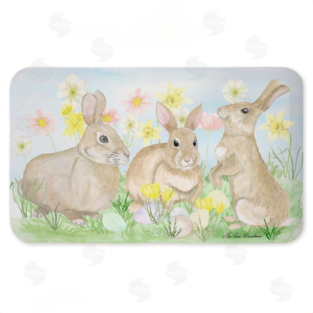 Lee Ann Sanders | Easter Bunnies in Grass Anti-Fatigue Mat
