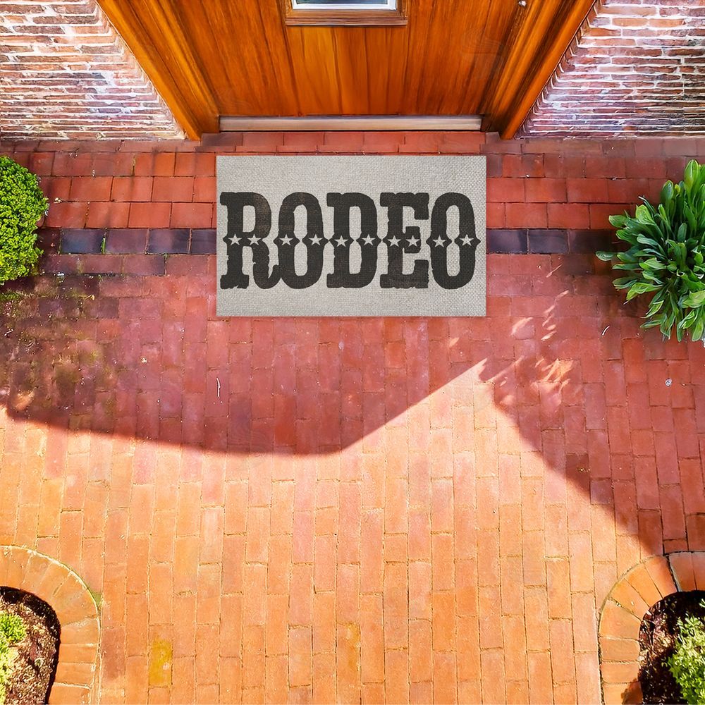 Sisi and Seb | Rodeo with Western Stars Faux Sisal Door Mat