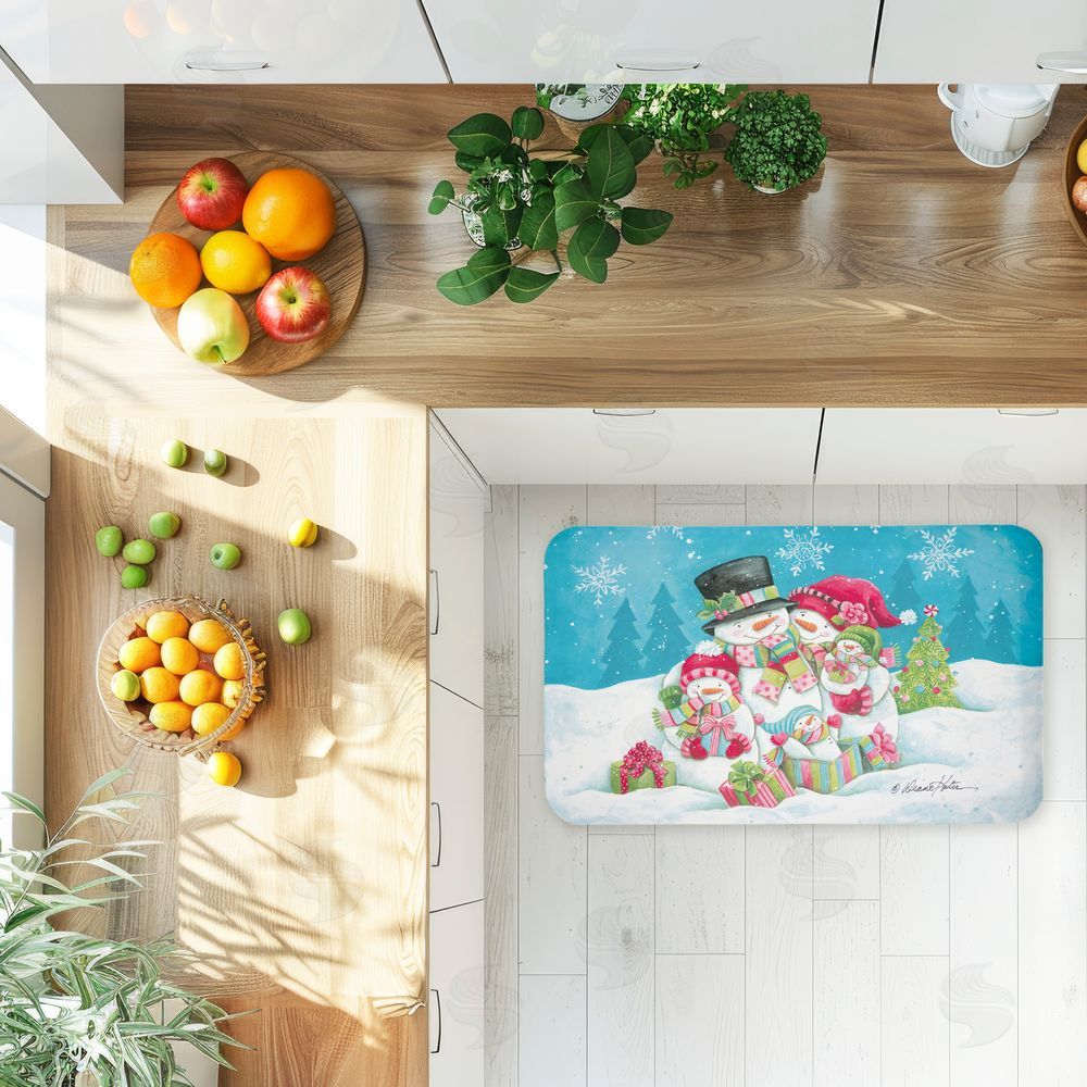 Diane Kater | Vintage Snowman Family Anti-Fatigue Mat