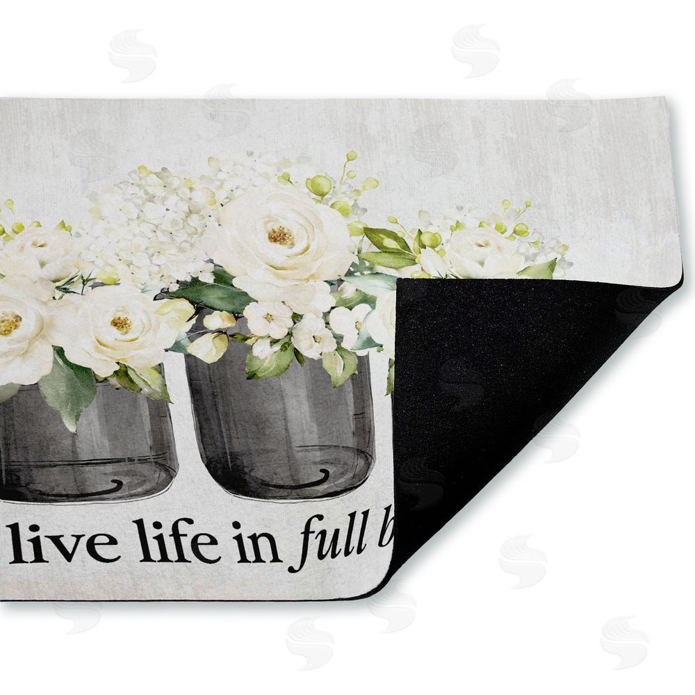 Lettered and Lined | Life In Full Bloom Flowers Non-Woven Door Mat