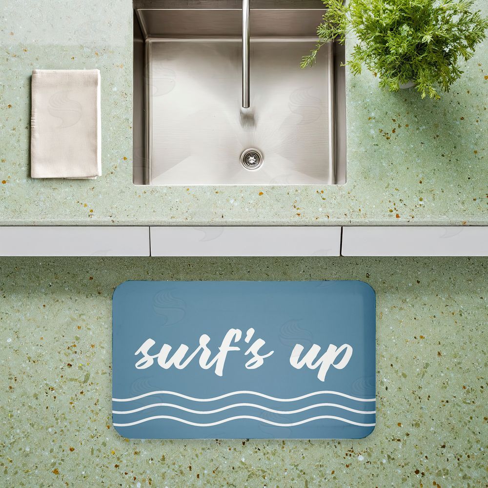 Lettered and Lined | Surf's Up over Blue Anti-Fatigue Mat
