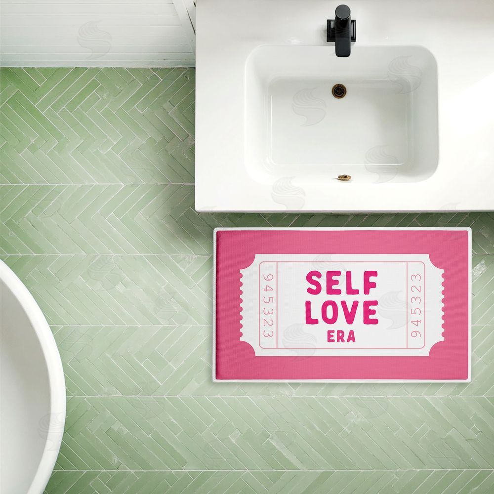 Lettered and Lined | Self Love Era Ticket Plush Bath Mat