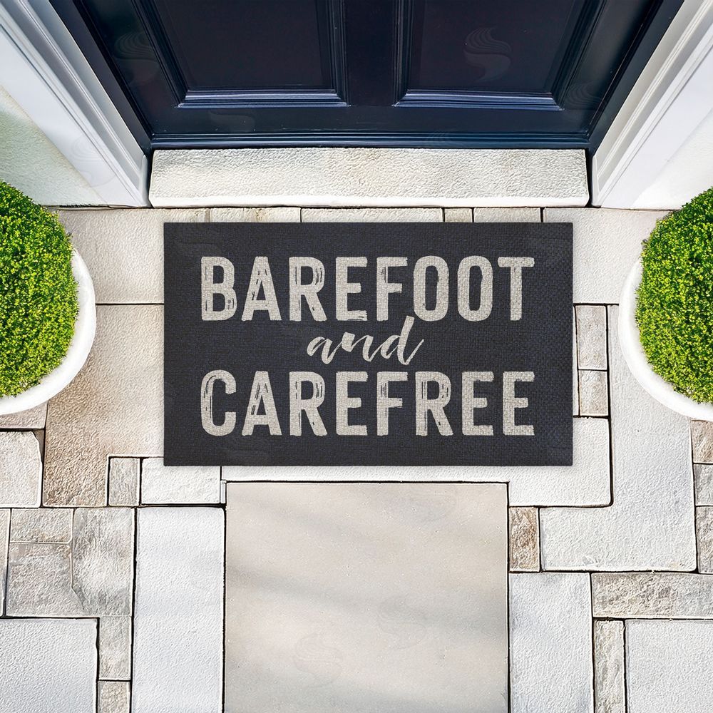 Lettered and Lined | Barefoot & Carefree Summertime Faux Sisal Door Mat