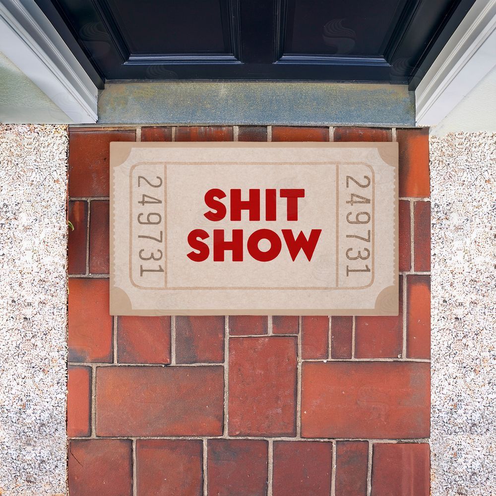 Stupell Studio | Sh*t Show Ticket Neutrals Non-Woven Door Mat