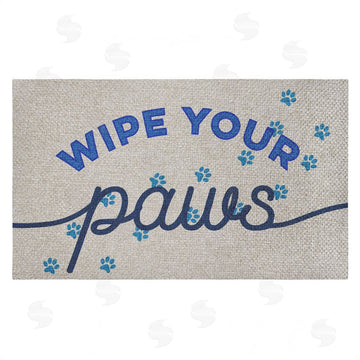 Stupell Studio | Wipe Your Paws Greeting Faux Sisal Door Mat