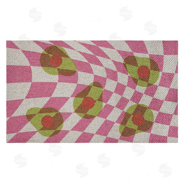Stupell Studio | Optical Illusion Avocados Faux Sisal Door Mat