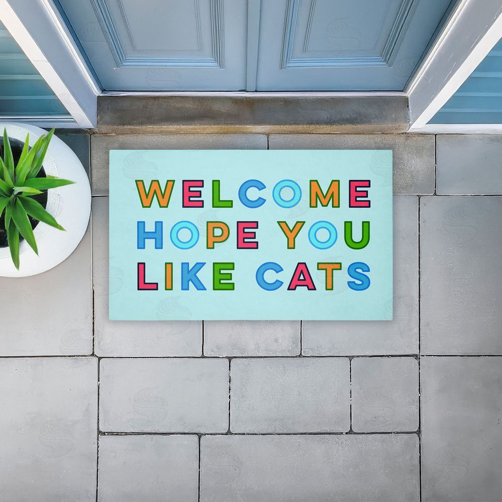 Stupell Studio | Colorful Hope You Like Cats Non-Woven Door Mat