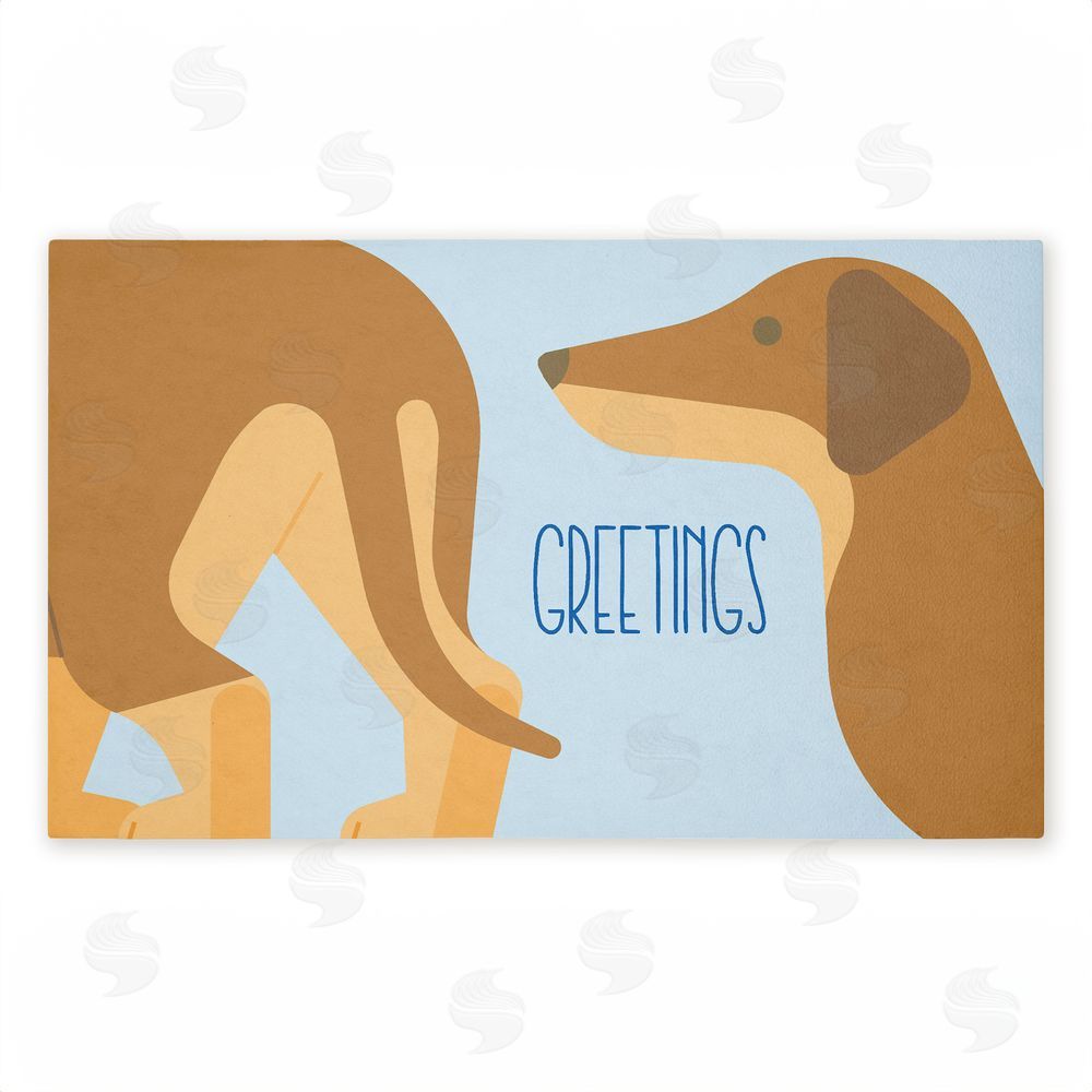 Stupell Studio | Greetings Funny Dog Entry Non-Woven Door Mat