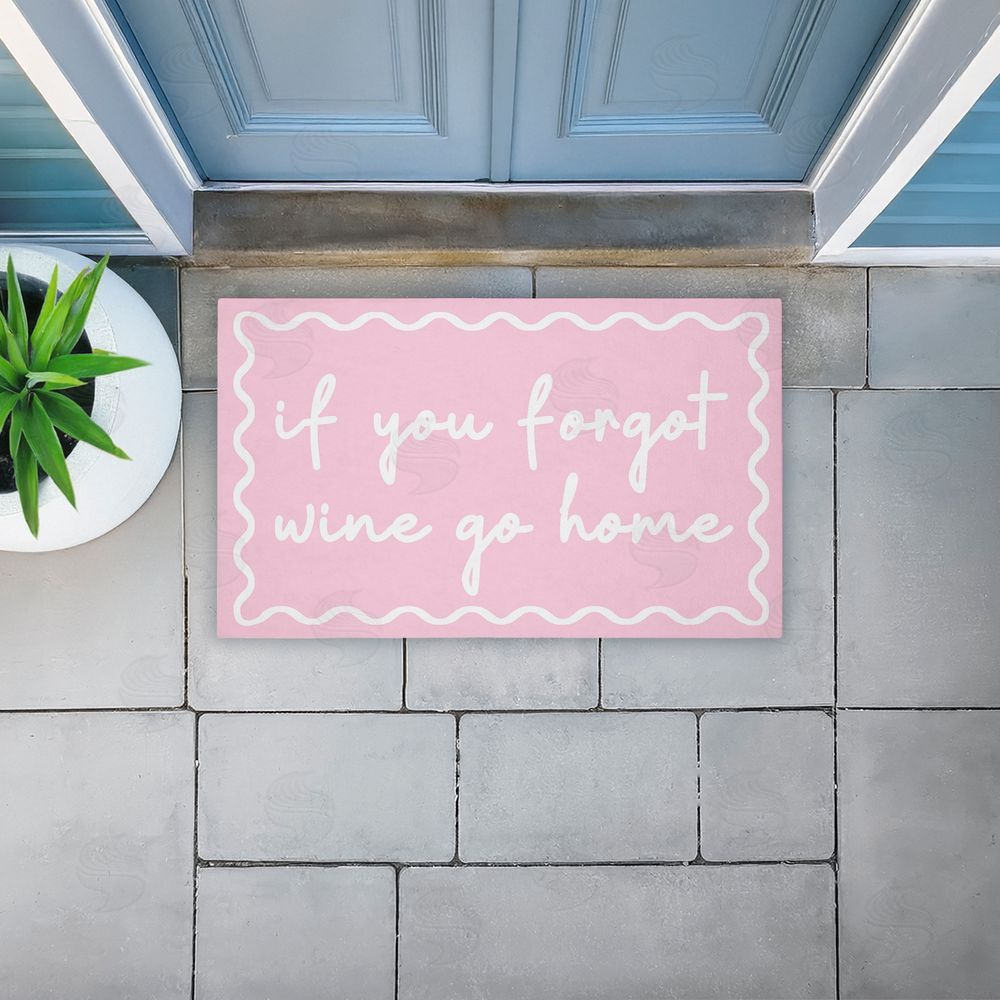 Stupell Studio | If You Forgot Wine Pink Non-Woven Door Mat
