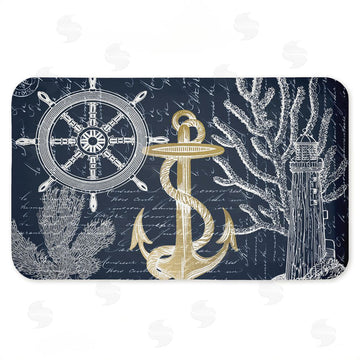 Kim Allen | Vintage Nautical Sea Letters Anti-Fatigue Mat