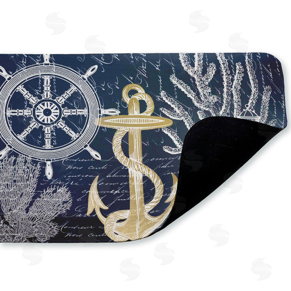 Kim Allen | Vintage Nautical Sea Letters Anti-Fatigue Mat