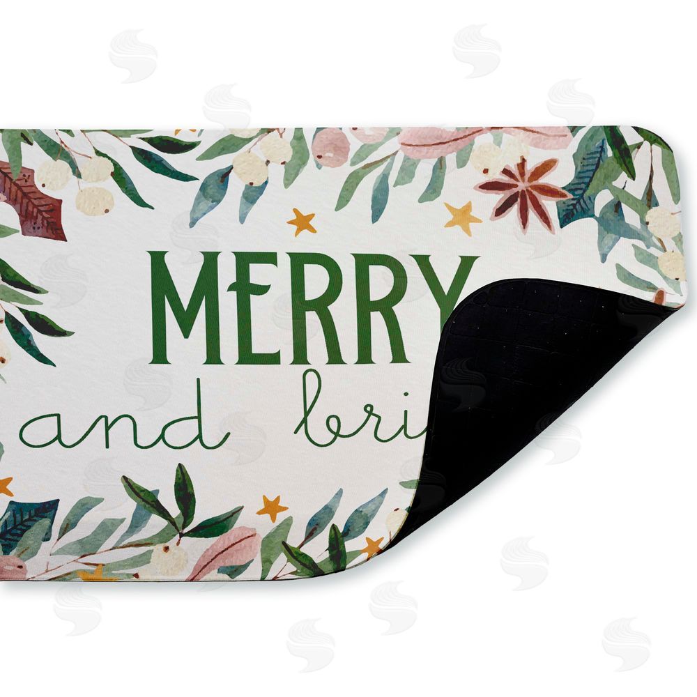 Kim Allen | Merry And Bright Seasonal Florals Anti-Fatigue Mat